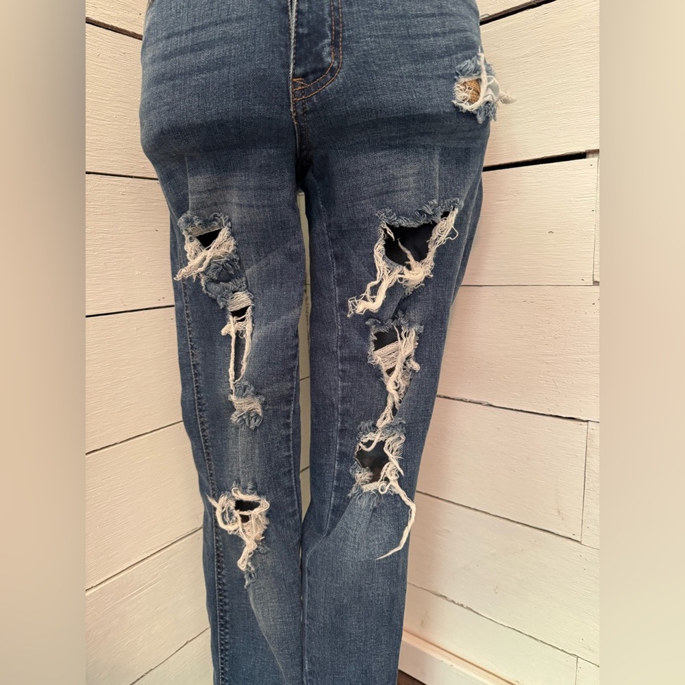 Blue Denim Women's Overalls - Picture 4 of 5